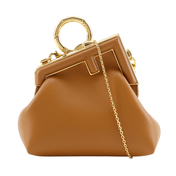 Fendi Handbags - FENDI Brown Leather Shoulder Bag